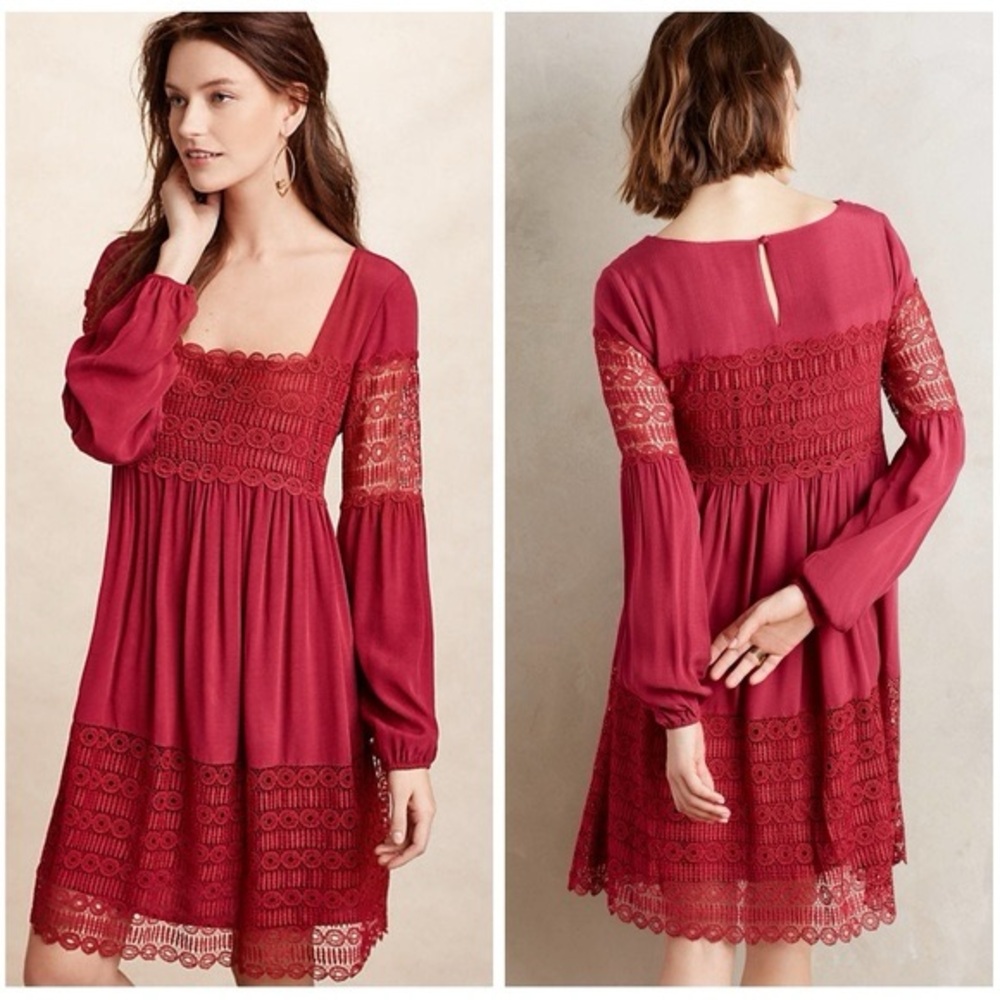 Floreat Red Bishop Sleeve Sundress for Weddings